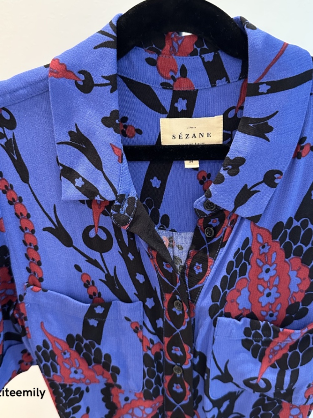 Sezane Adele Dress Blue - Picture 5 of 5